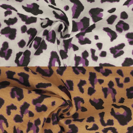 DOUBLE COTON CRUSH LEOPARD 130GSM