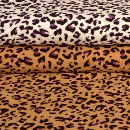 DOUBLE COTON CRUSH LEOPARD 130GSM